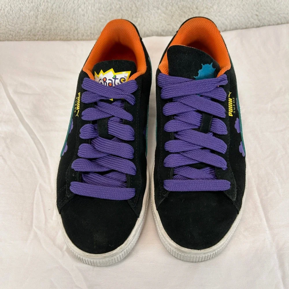 Puma Suede Rugrats JR Black‎ Caribbean Sea Nickelodeon Shoes Size 6Y
